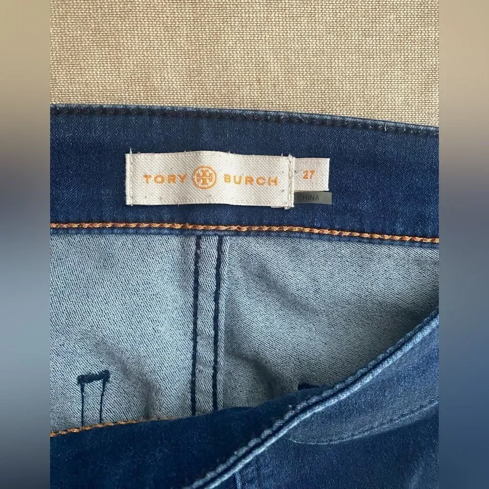 Tory Burch women's blue denim pants size 27